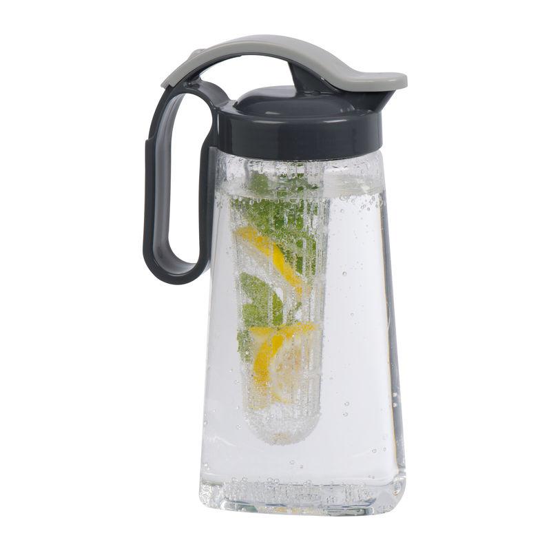 Recipient din plastic cu infuzor pentru fructe 1800 ml Gri-Argintiu