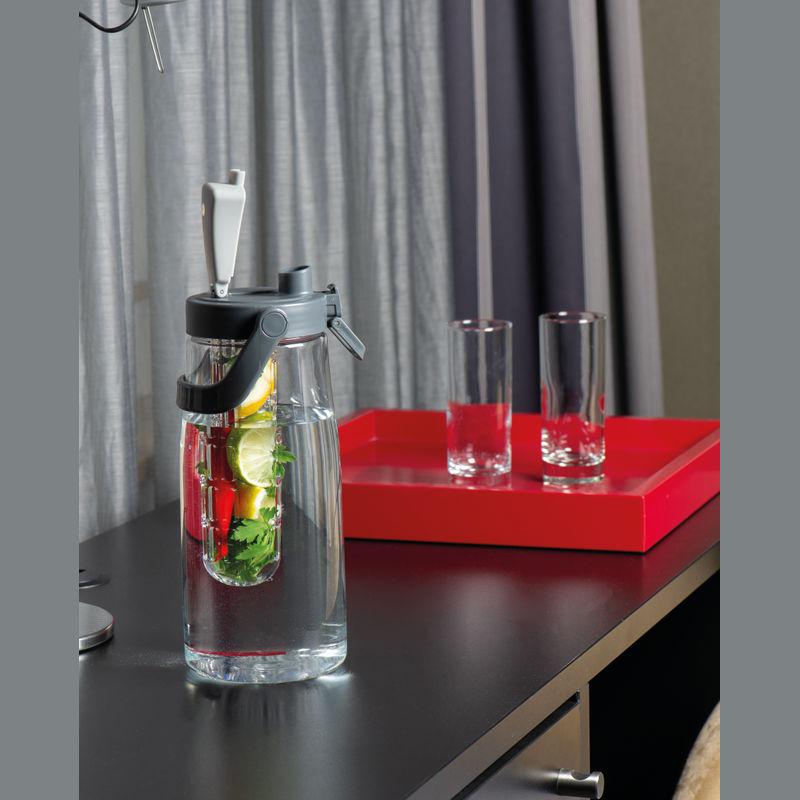 Recipient din plastic cu infuzor pentru fructe 2500 ml Gri-Argintiu