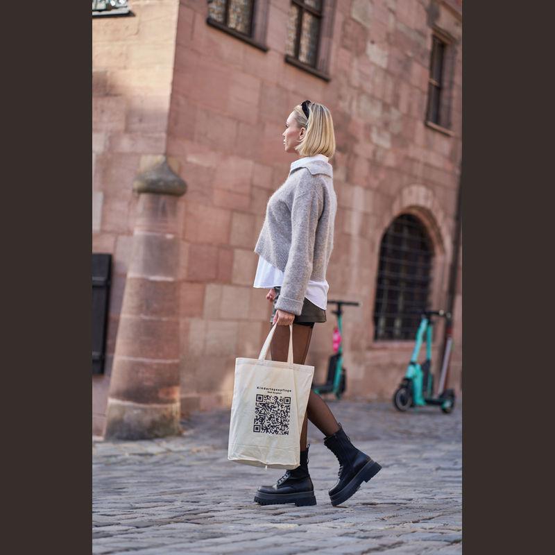 Sacoşă pliabilă pentru cumpărături Beige