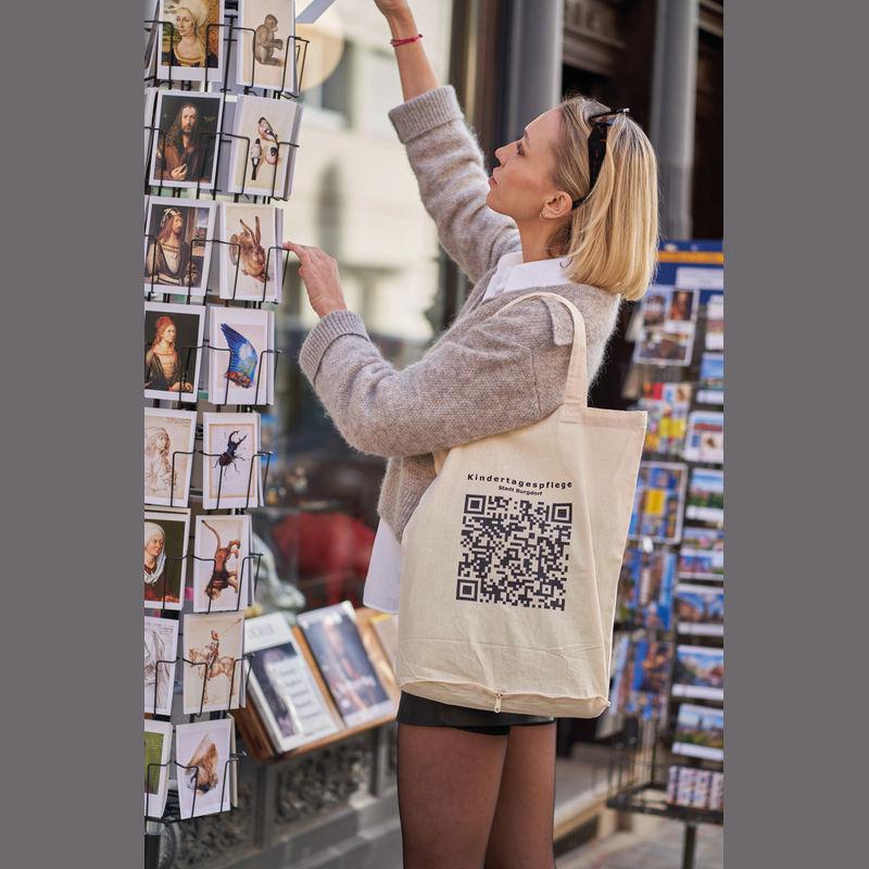 Sacoşă pliabilă pentru cumpărături Beige