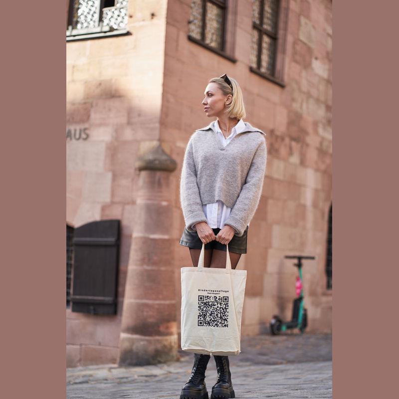 Sacoşă pliabilă pentru cumpărături Beige