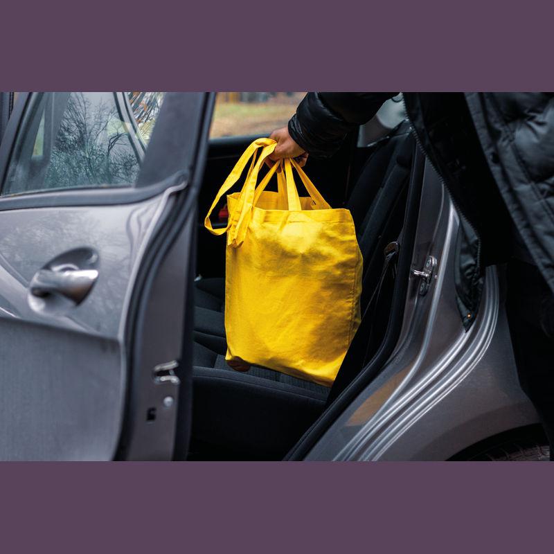 Sacoşă ecologică de cumpărături cu mânere lungi Galben