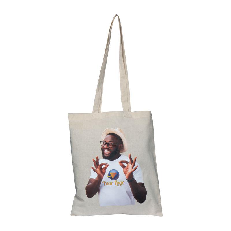 Sacoşă ecologică de cumpărături cu mânere lungi Gri