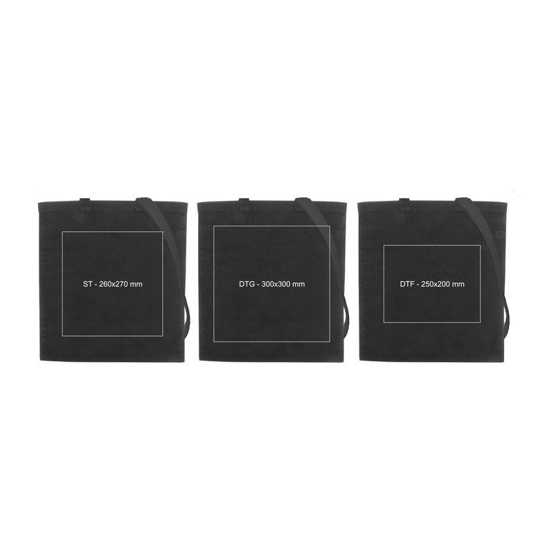 Sacoşă ecologică de cumpărături cu mânere lungi Negru