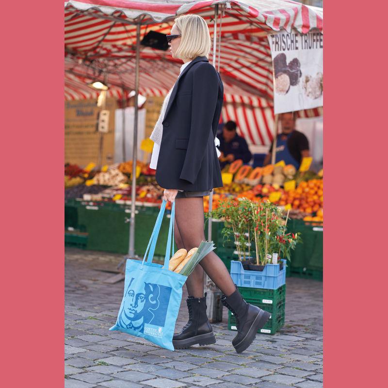 Sacoşă ecologică de cumpărături cu mânere lungi Turquoise