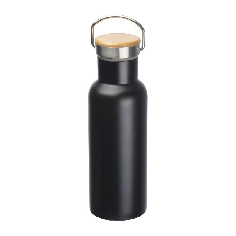 Sticlă de băut din inox cu mâner Negru