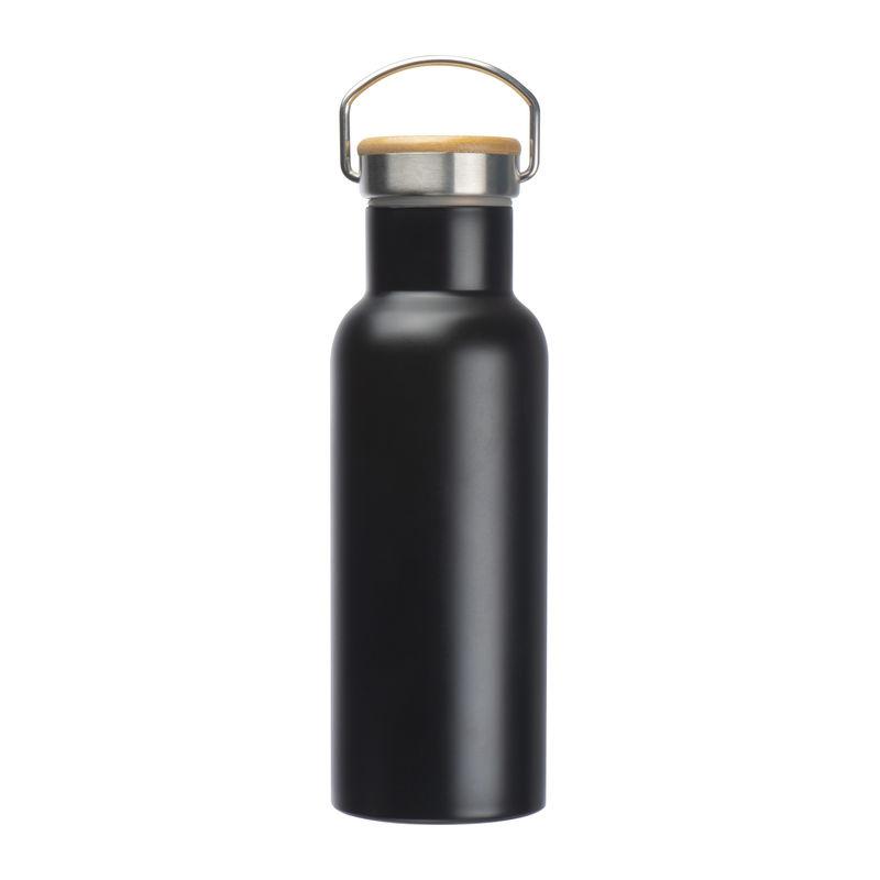 Sticlă de băut din inox cu mâner Negru