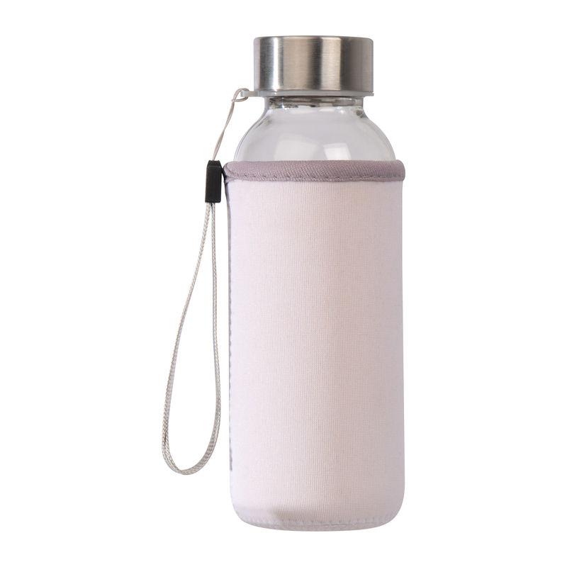 Sticlă din plastic transparent în husă din neopren Alb