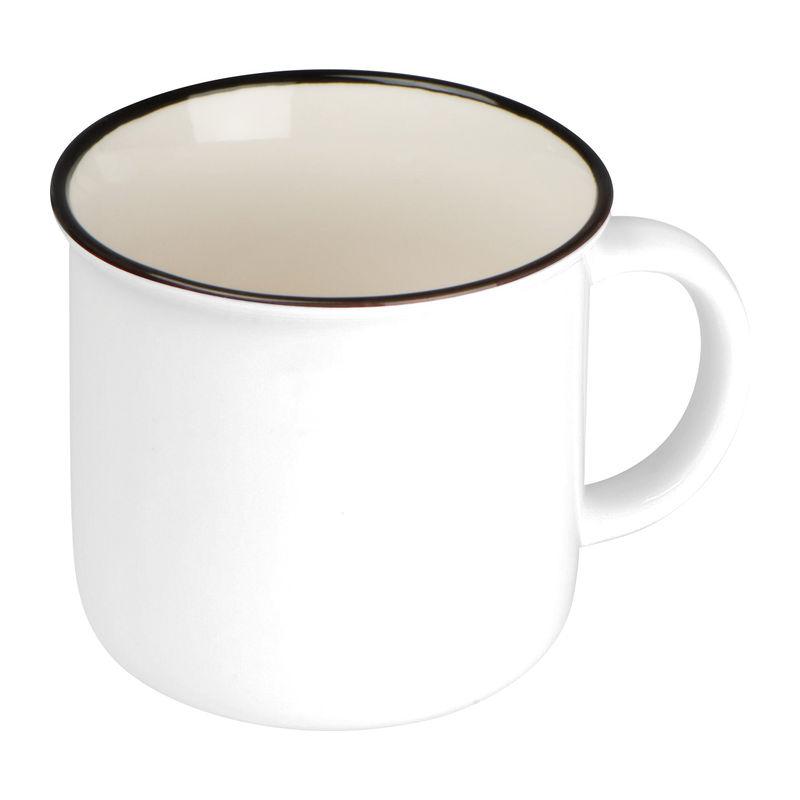 Cană ceramică 350 ml Retro Alb