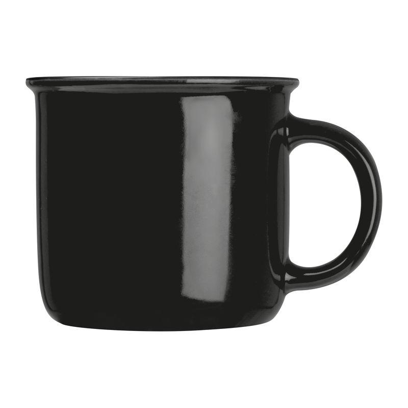 Cană ceramică 350 ml Retro Negru