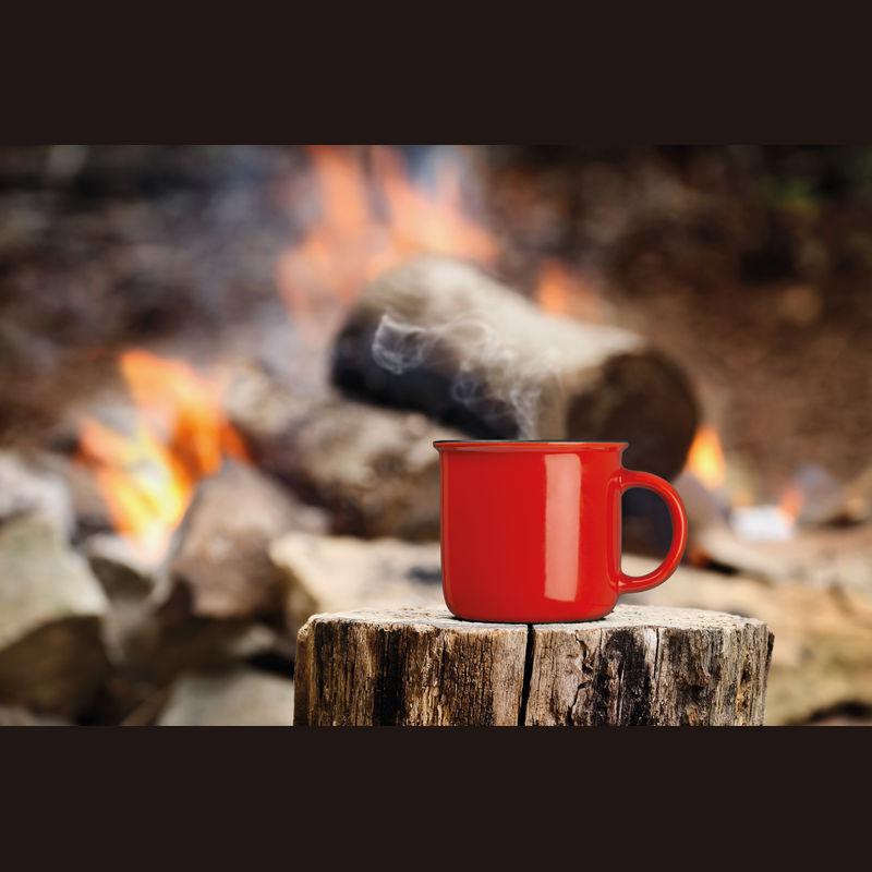 Cană ceramică 350 ml Retro Roșu