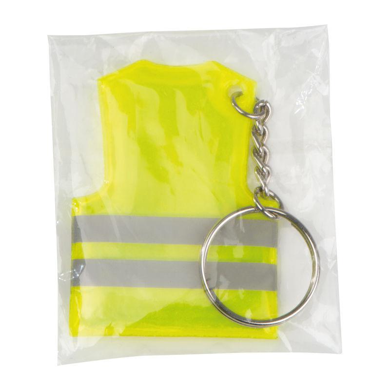 Breloc reflectorizant din plastic Galben