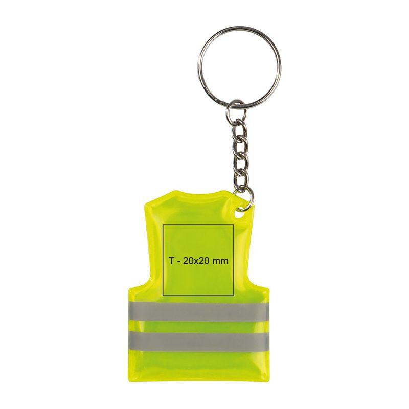 Breloc reflectorizant din plastic Galben