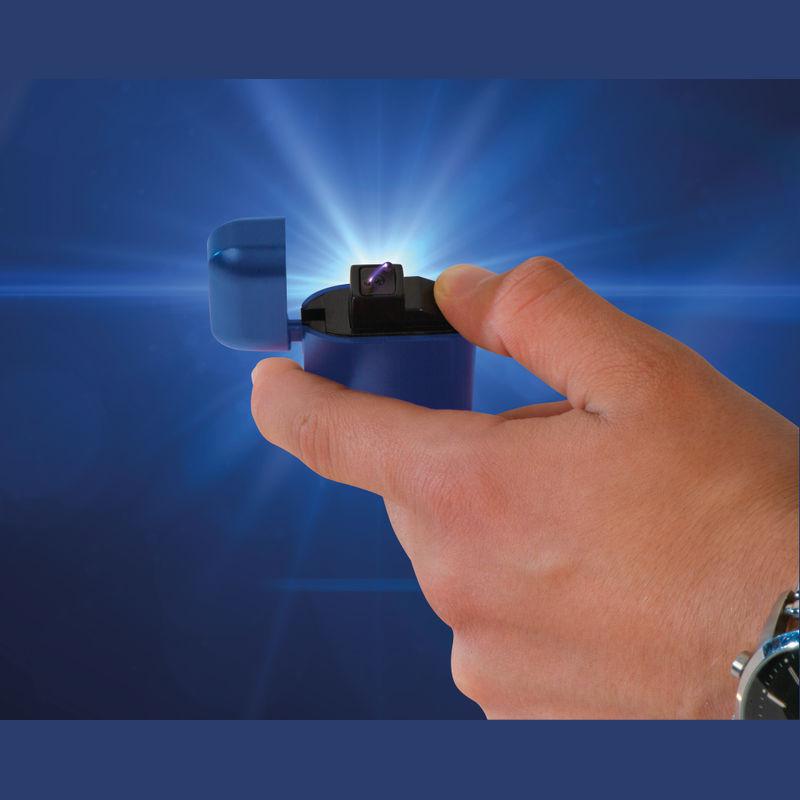 Brichetă din plastic mat cu încărcare USB Orion Navy Blue