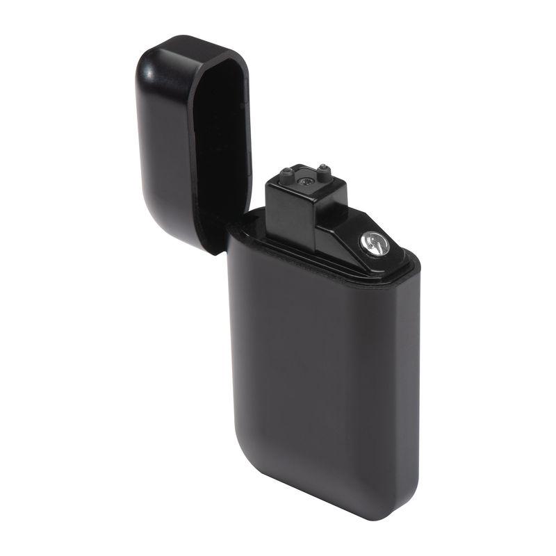 Brichetă din plastic mat cu încărcare USB Negru