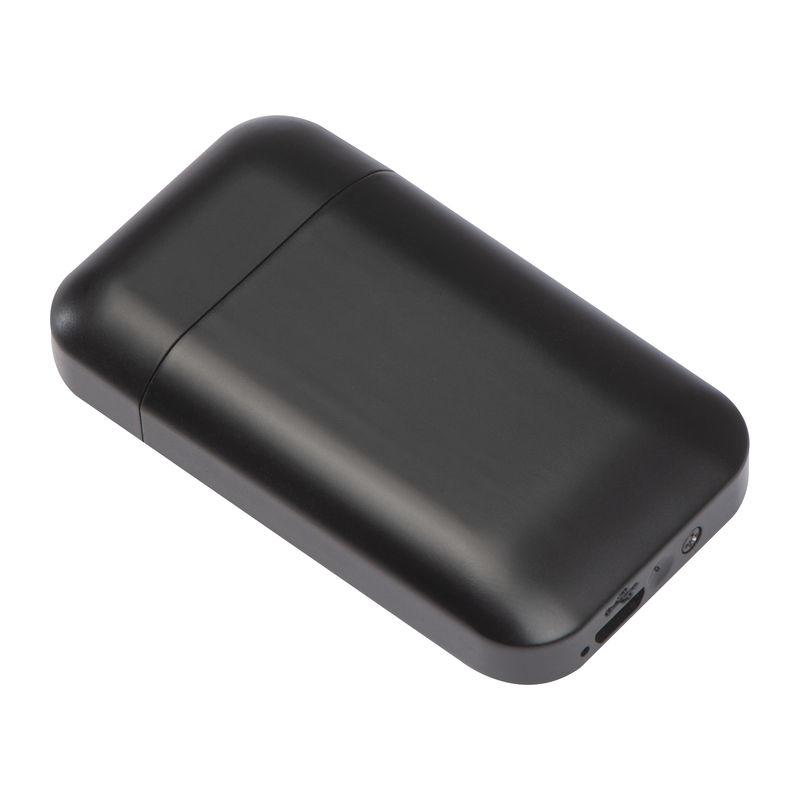 Brichetă din plastic mat cu încărcare USB Negru
