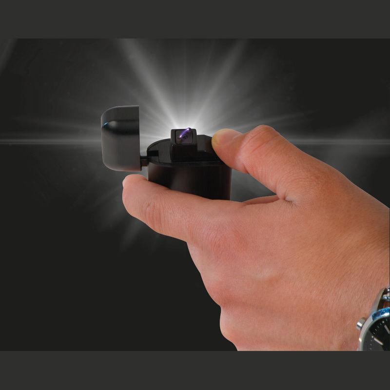 Brichetă din plastic mat cu încărcare USB Negru