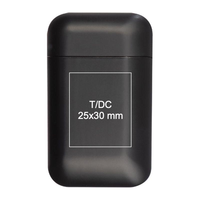 Brichetă din plastic mat cu încărcare USB Negru