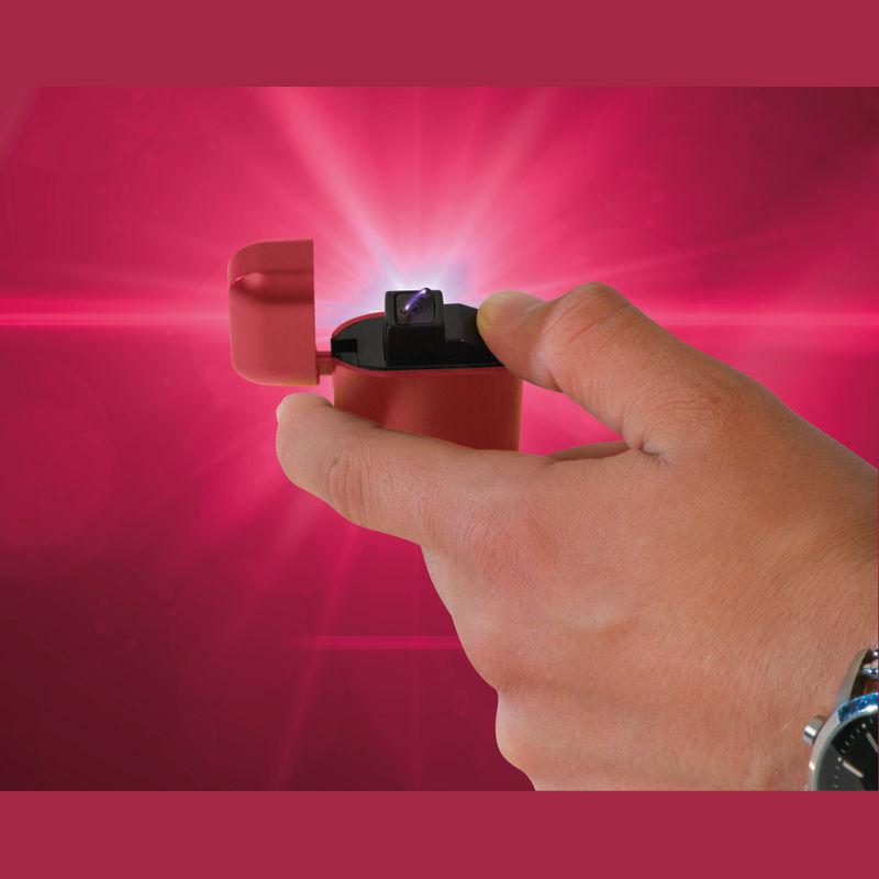 Brichetă din plastic mat cu încărcare USB Roșu