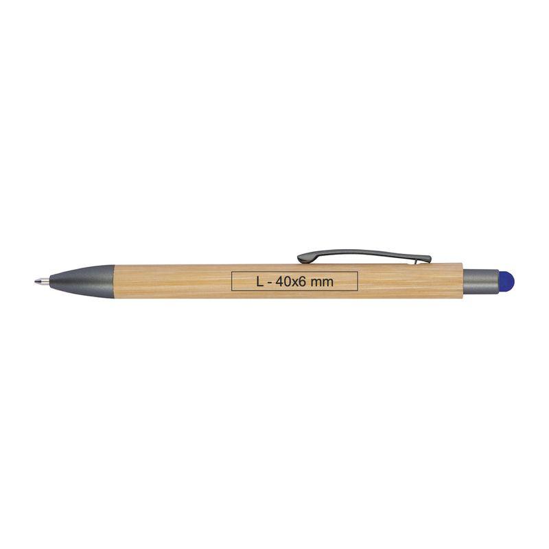 Touchpen din bambus Albastru