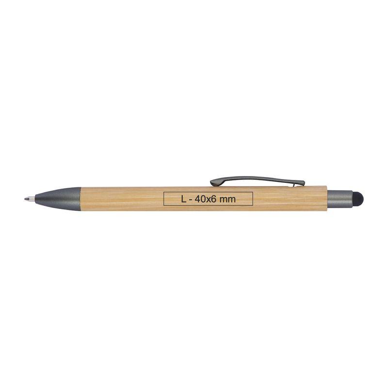 Touchpen din bambus Negru