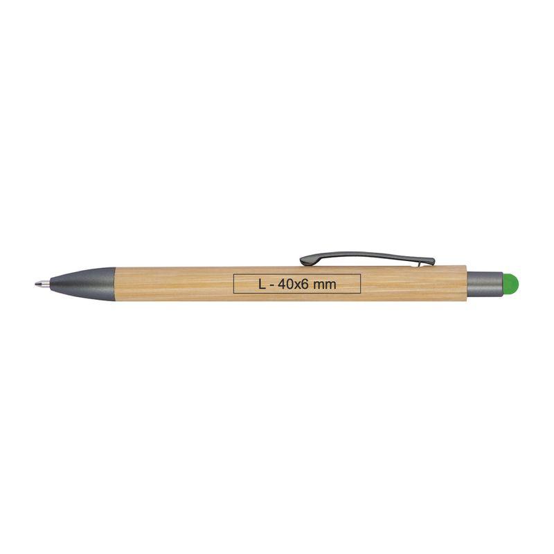 Touchpen din bambus Verde