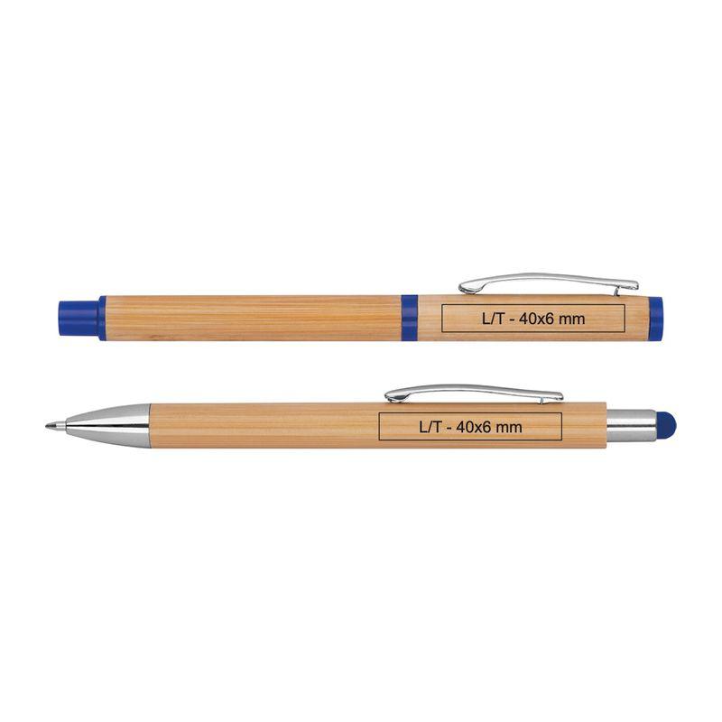 Set de scris din bambus cu accesorii argintii și colorate Orion Navy Blue