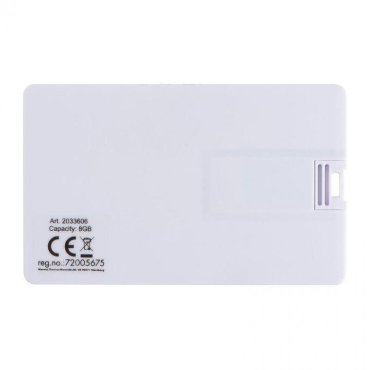 Stick memorie USB Card, 8GB Alb