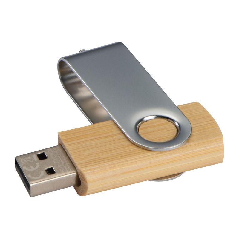 USB Twister din bambus 4 GB Maro