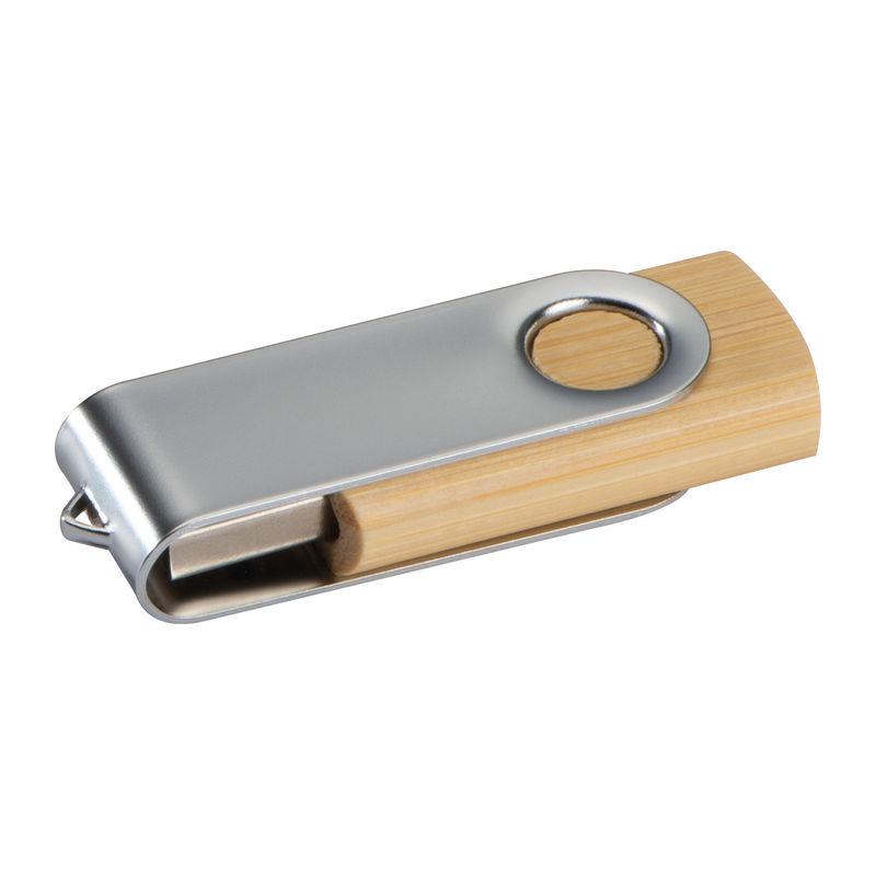 USB Twister din bambus 4 GB Maro