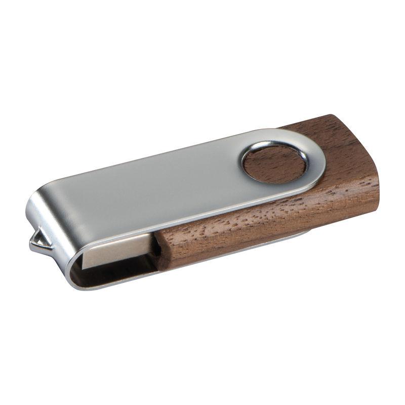USB Twister din lemn (nuc), 4 GB Maro