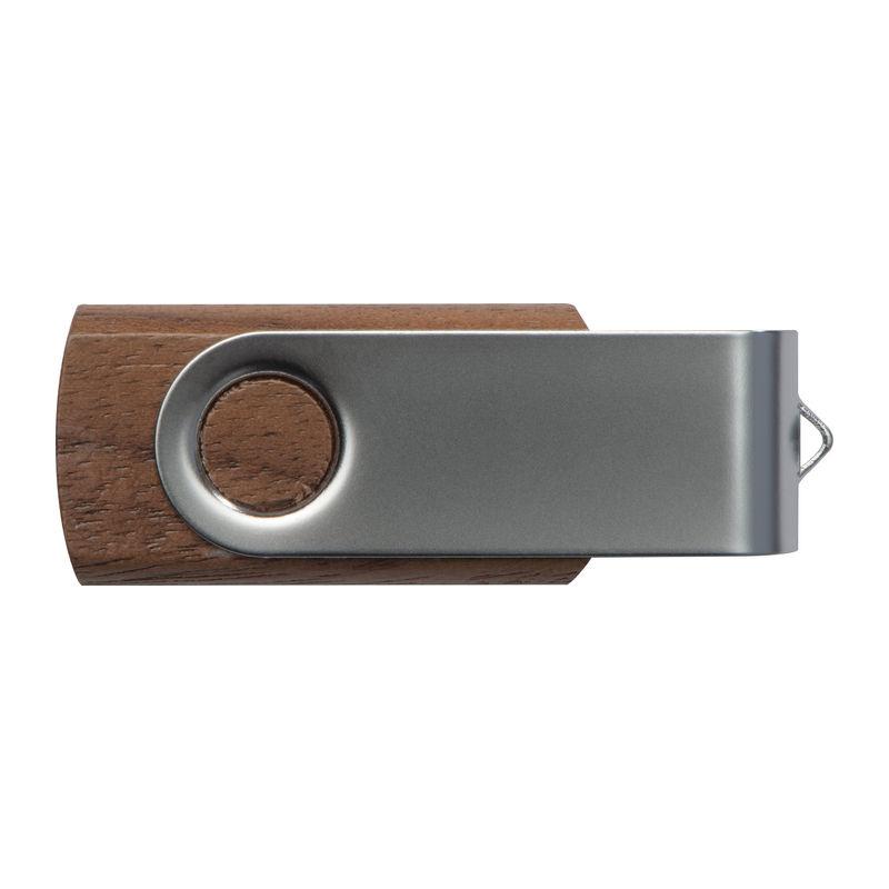USB Twister din lemn (nuc), 4 GB Maro