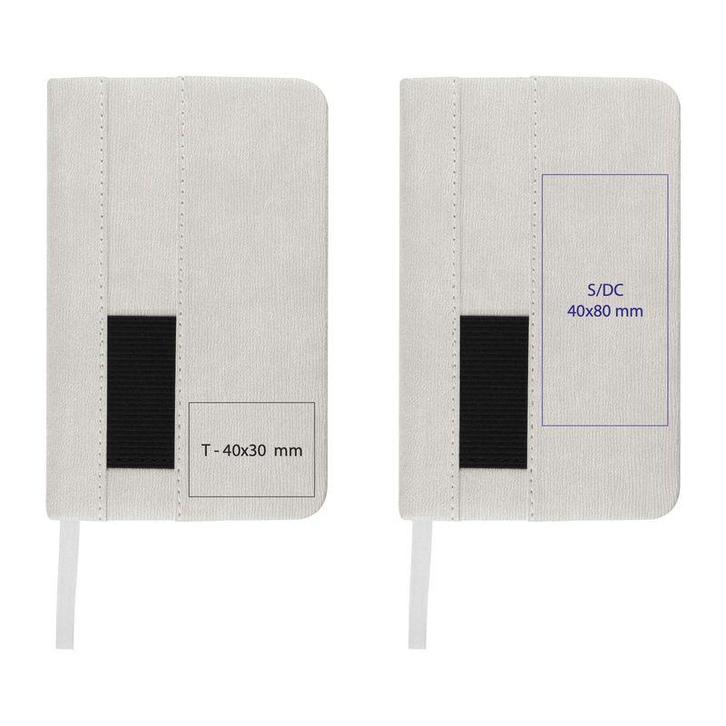 Notes A6 cu buzunar Alb