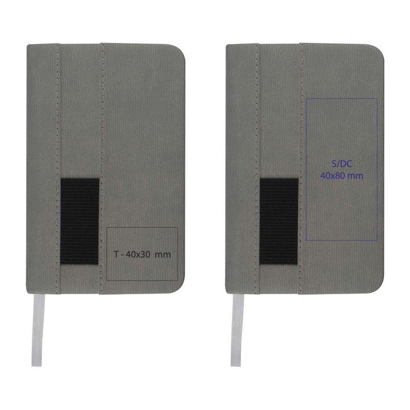 Notes A6 cu buzunar Gri