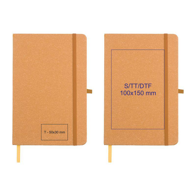 Notes A5 din hârtie reciclată Maro