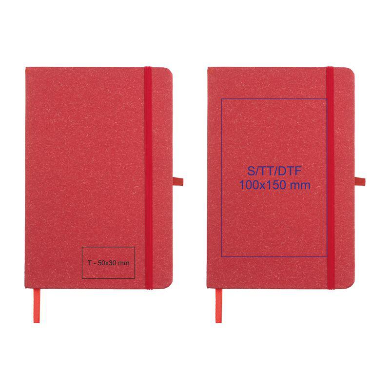 Notes A5 din hârtie reciclată Roșu