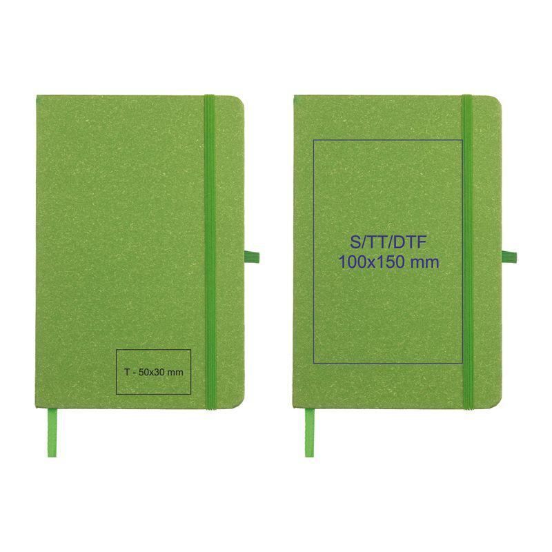 Notes A5 din hârtie reciclată Verde