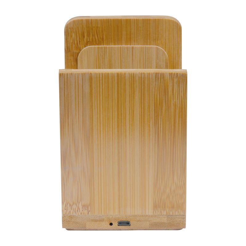 Încărcător fără fir, din bambus Beige