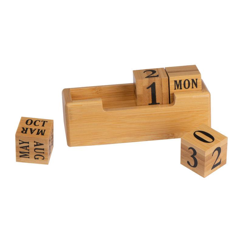 Calendar perpetuu din bambus Beige