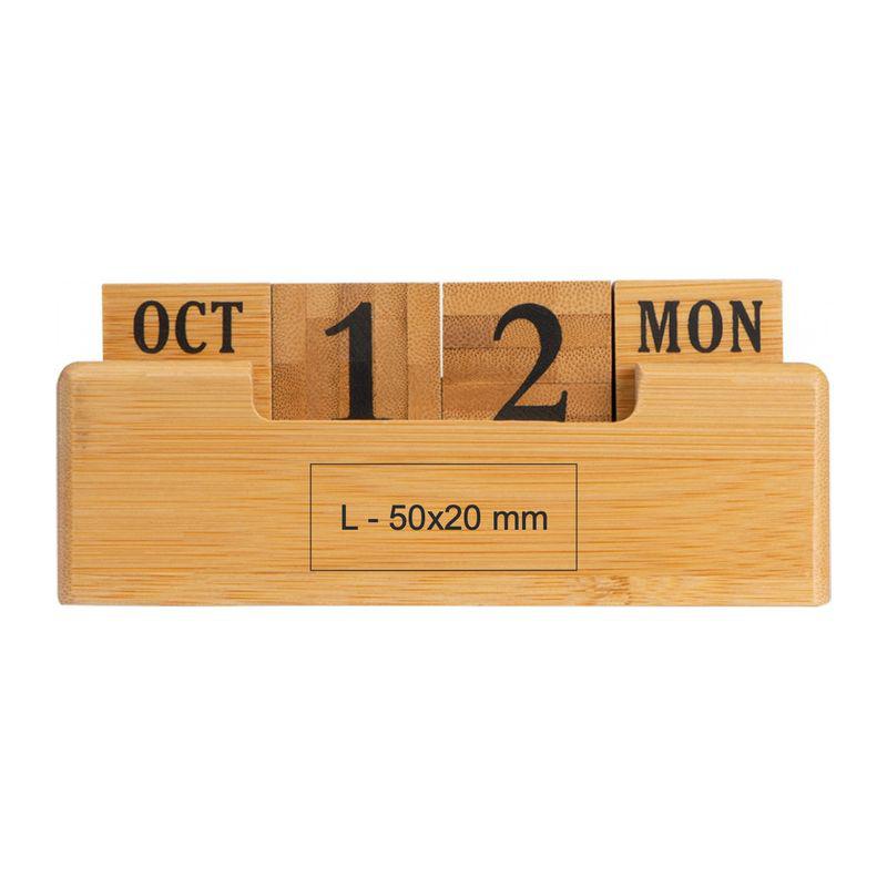 Calendar perpetuu din bambus Beige