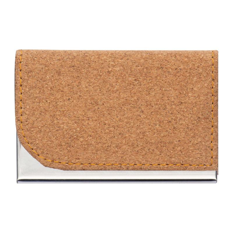 Suport cărți de vizită, cu înveliș din plută Beige