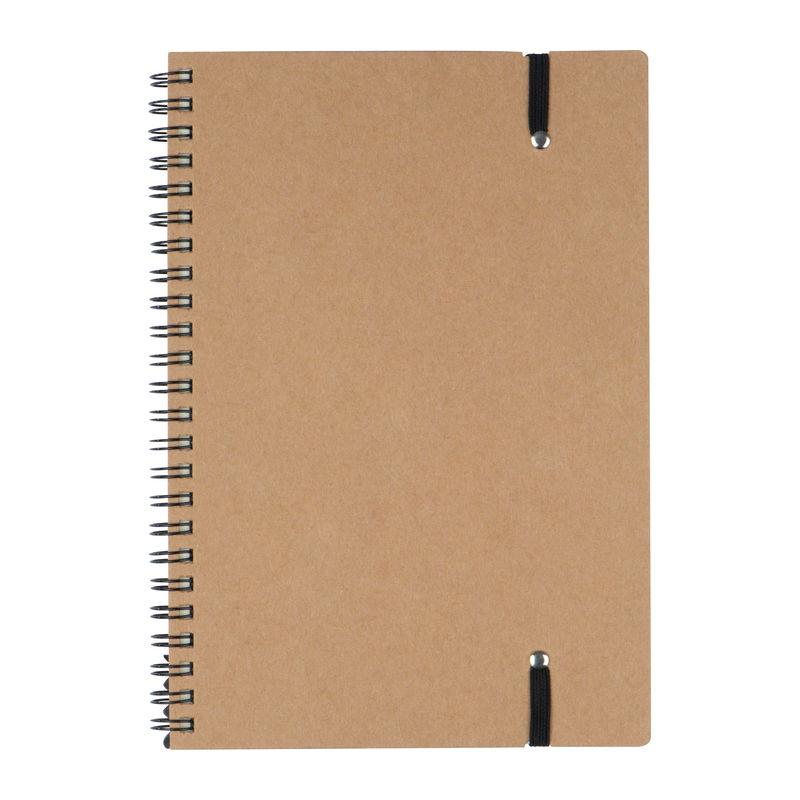 Notes A5 cu riglă și sticky notes Maro