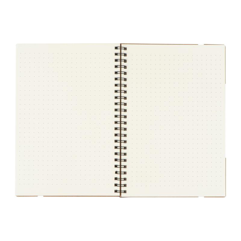 Notes A5 cu riglă și sticky notes Maro