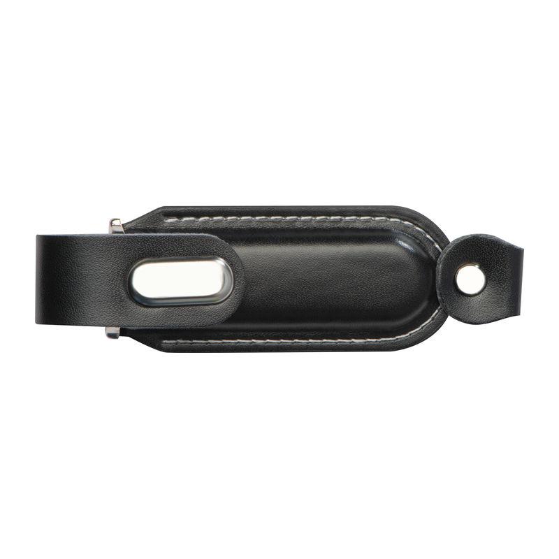 USB Stick carcasă din piele, 4 GB Negru