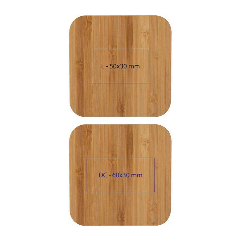 Încărcător wireless din bambus Beige