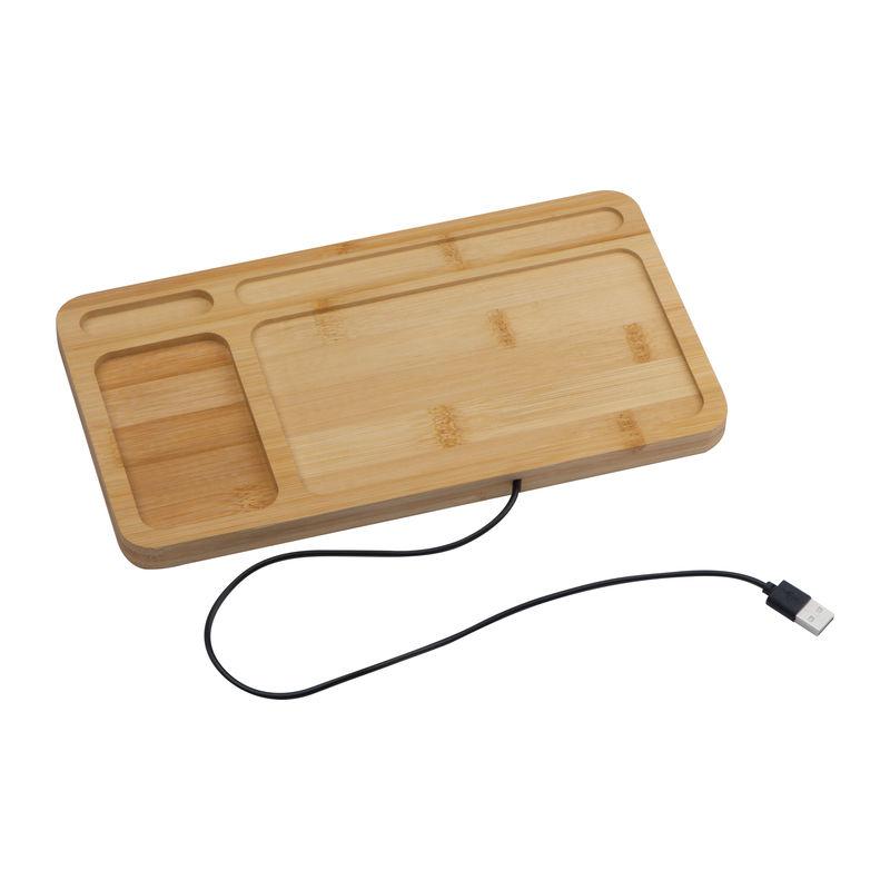 Desk pad cu încărcare wireless Beige