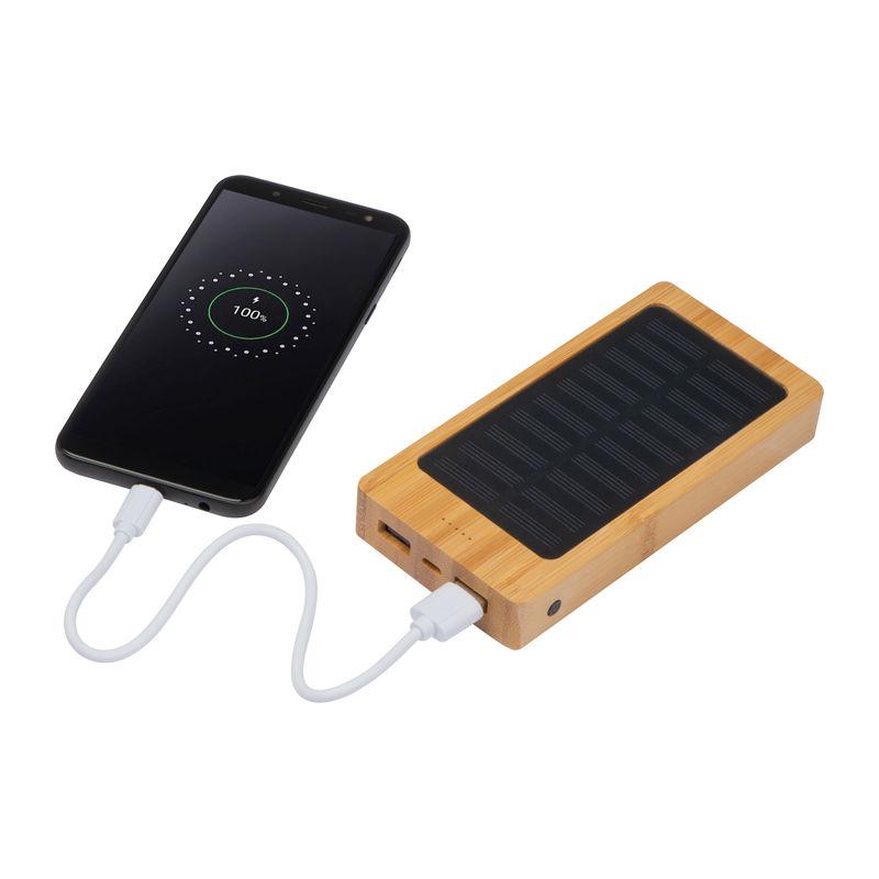 Powerbank solar 8000 mAh Beige