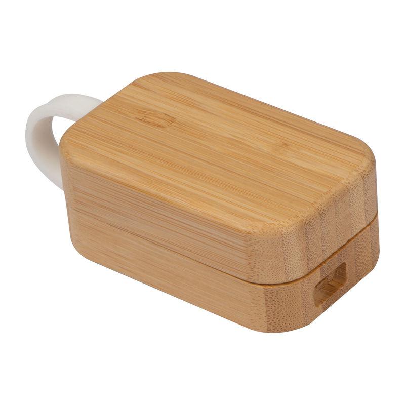 Căști în suport din bambus Beige