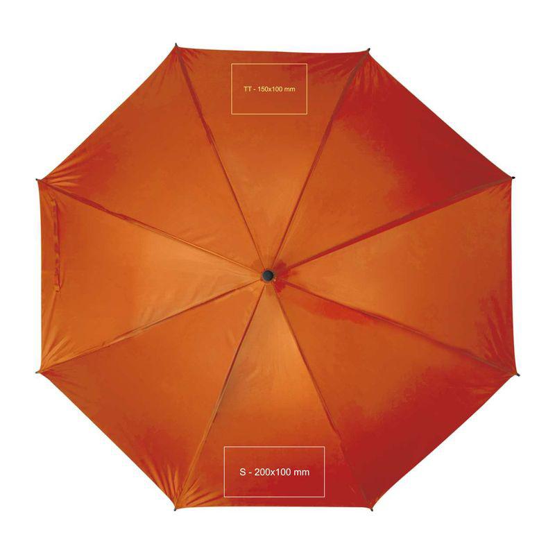 Umbrelă cu mâner ”C” Portocaliu