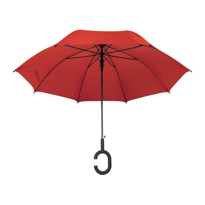 Umbrelă cu mâner ”C” Roșu